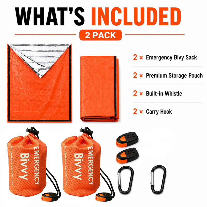 2 Pack Emergency Sleeping Bag, - Bivy Bag Emergency ulasan dan harga