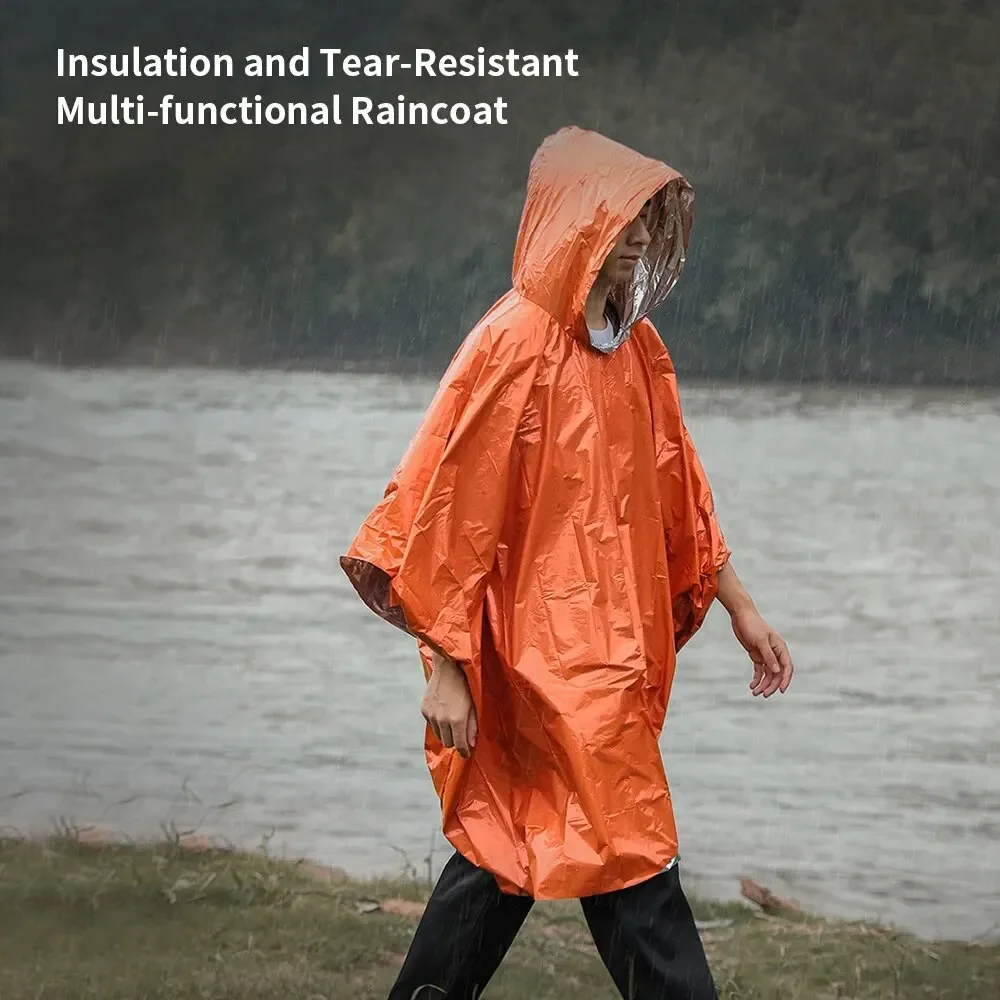 Aluminum Coated Hooded Emergen - Emergency Poncho Rain ulasan dan harga