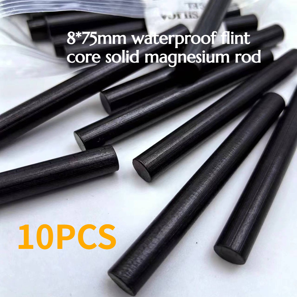 10PCS 8*75mm Waterproof Flint  - Magnesium Fire Starter ulasan dan harga
