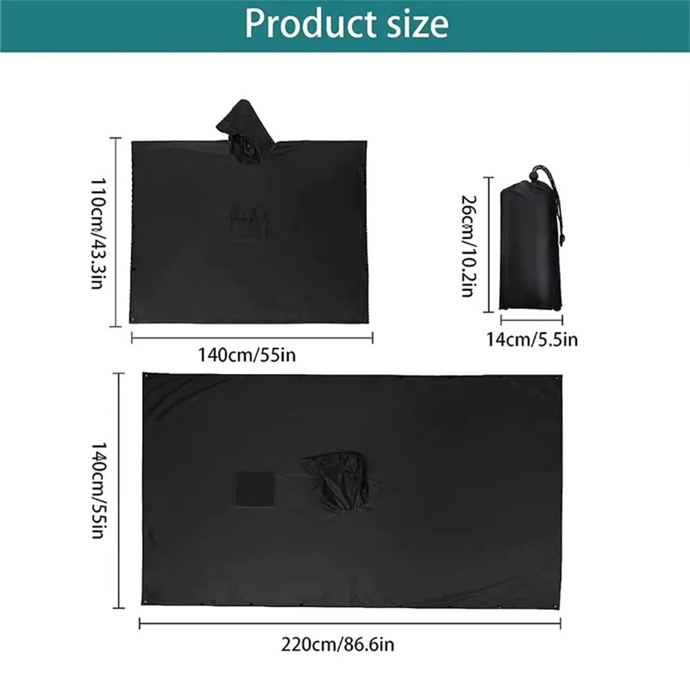 3 In 1 Outdoor Military Rainco - Emergency Poncho Rain ulasan dan harga