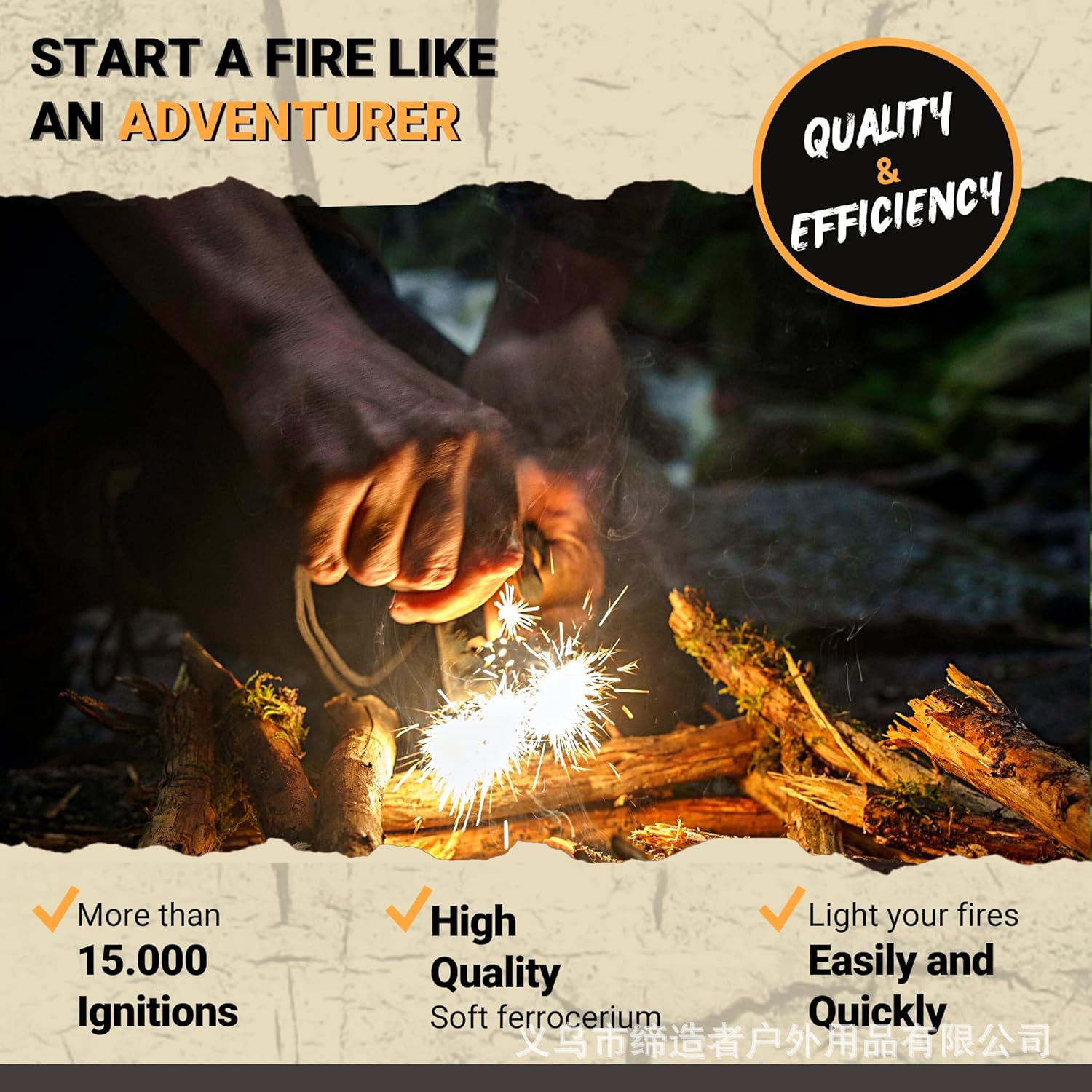 Portable Outdoor Flint and Ste - Magnesium Fire Starter ulasan dan harga