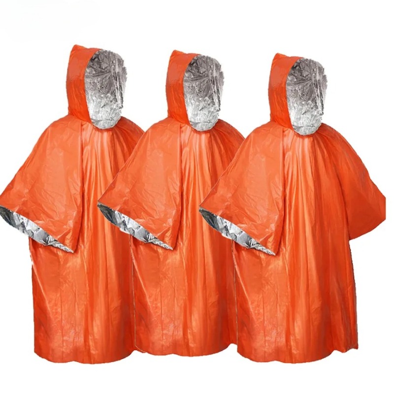 1-5PCS Multifunctional Surviva - Emergency Poncho Rain ulasan dan harga